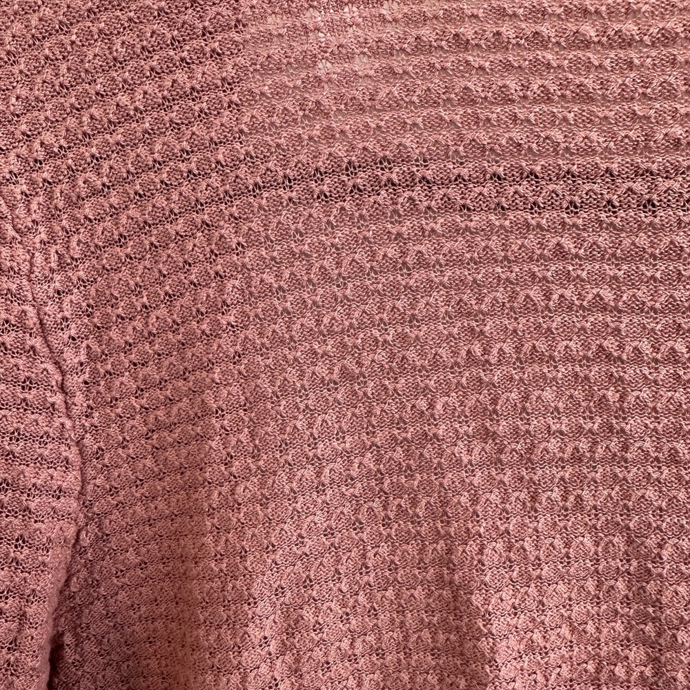 APT. 9 Rose Pink Open-Front Short Sleeve shrug Cardigan Sweater - Picture 3 of 5